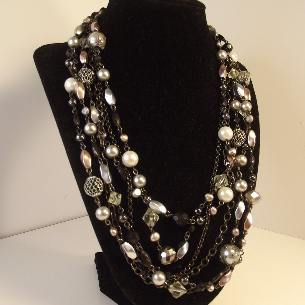 Lia Sophia Multi Strand "Katie" Necklace